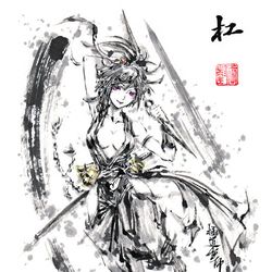 This is a pixiv picture whose title is 【極道畫師】水墨之杠.