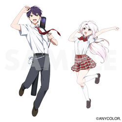 This is a pixiv picture whose title is 剣持刀也x椎名唯華「ブルーアンビエンス」.