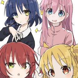 This is a pixiv picture whose title is 結束バンド.