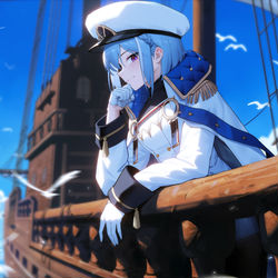 This is a pixiv picture whose title is 海军上校光兰蒂.