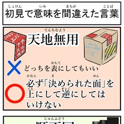 This is a pixiv picture whose title is 逆の意味に間違えやすい言葉。.