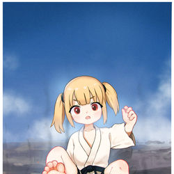 This is a pixiv picture whose title is 巨大空手娘~~.