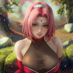This is a pixiv picture whose title is 春野 サクラ / Sakura Haruno.
