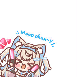 This is a pixiv picture whose title is モココちゃんを応援するフワワちゃん🐾.