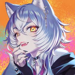 This is a pixiv picture whose title is WOLF.