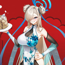 This is a pixiv picture whose title is 一之瀬アスナ チャイナドレス.ver.