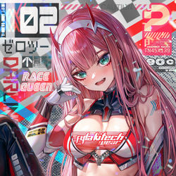 This is a pixiv picture whose title is ゼロツー🏁 レースクイーン ｜Commission.