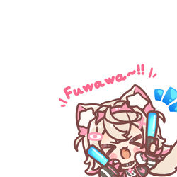 This is a pixiv picture whose title is フワワちゃんを応援するモココちゃん🐾.