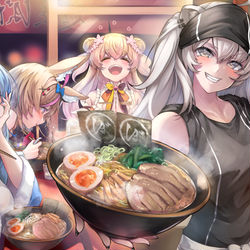 This is a pixiv picture whose title is 「獅白ぼたん生誕祭2023」麵屋ぼたん.