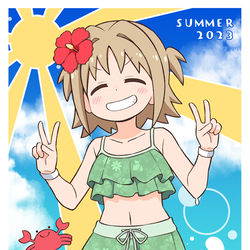 This is a pixiv picture whose title is 残暑お見舞い.