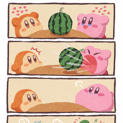 This is a pixiv picture whose title is スイカービィ.