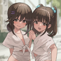 This is a pixiv picture whose title is 町のお祭りで.