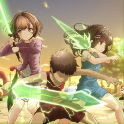 This is a pixiv picture whose title is 創造の剣.