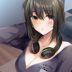 This is a pixiv picture whose title is 「一緒にやらないんですか…？」.