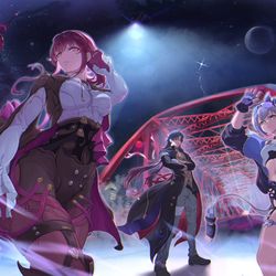 This is a pixiv picture whose title is Stellaron Hunters🔥🔥🔥.