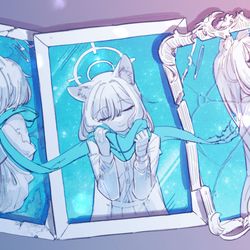 This is a pixiv picture whose title is 스나오오카미 시로코.