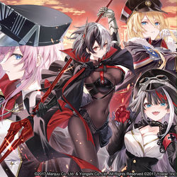 This is a pixiv picture whose title is 【お仕事】アズールレーン6周年イラスト.