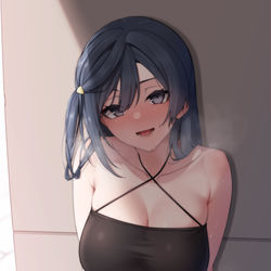 This is a pixiv picture whose title is 「早くしないと人が来ちゃいますよ」.
