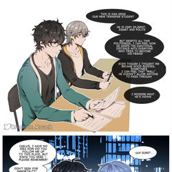 This is a pixiv picture whose title is Vampires AU.