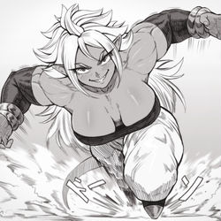 This is a pixiv picture whose title is Android 21 attack.