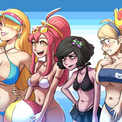 This is a pixiv picture whose title is Beach Games!.