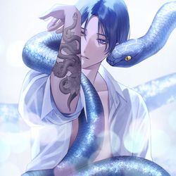 This is a pixiv picture whose title is 青蛇.