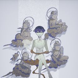 This is a pixiv picture whose title is 彫刻たちの歌.