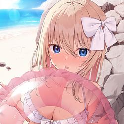 This is a pixiv picture whose title is 「もう少しだけ、遊びたいな・・・だめ・・・？」.