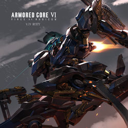 This is a pixiv picture whose title is ARMORED CORE 6 : V.IV ラスティ.