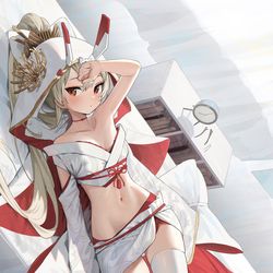 This is a pixiv picture whose title is ２６日目、綾波（鬼神華装）.