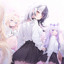 This is a pixiv picture whose title is HoloAdvent Dressing Room.
