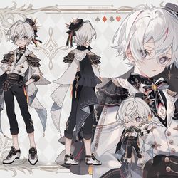 This is a pixiv picture whose title is Character Design［Diamond ♦︎ 🃁🂠].