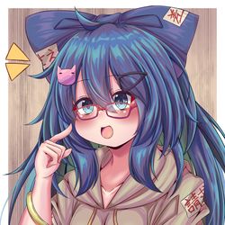 This is a pixiv picture whose title is 眼鏡紫苑ちゃん.