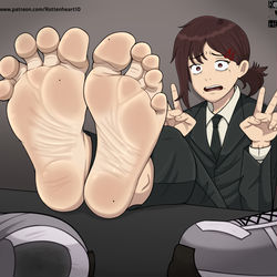This is a pixiv picture whose title is Kobeni (コベニ) (Chainsawman) Feet.