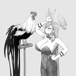 This is a pixiv picture whose title is 尾長鶏 vs アスナ.