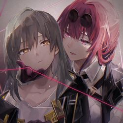 This is a pixiv picture whose title is 「聞いて」.