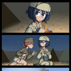 This is a pixiv picture whose title is Eating Late at Night Bad for You.