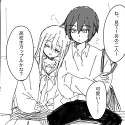This is a pixiv picture whose title is 学パロカイかな.