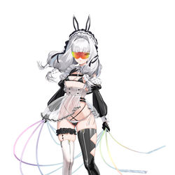 This is a pixiv picture whose title is 【お仕事】『悪の女幹部PNM』ハルノブビキニメイドver.