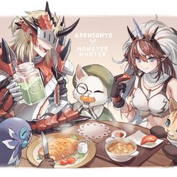 This is a pixiv picture whose title is キリンRヤトウ&レウスSノイルホーン.