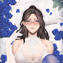 This is a pixiv picture whose title is 蓝丝.