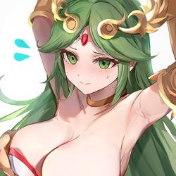 This is a pixiv picture whose title is パルテナは重量級キャラ（意味深）.
