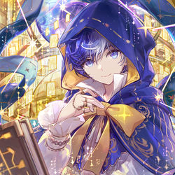 This is a pixiv picture whose title is 記憶の図書館司書.