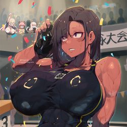 This is a pixiv picture whose title is 水泳競技.