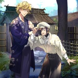 This is a pixiv picture whose title is 書生さん風のふたり.
