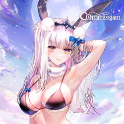 This is a pixiv picture whose title is 🐰🌕commission🌕🐰.