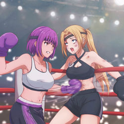 This is a pixiv picture whose title is Ayane vs Rachel Boxing.