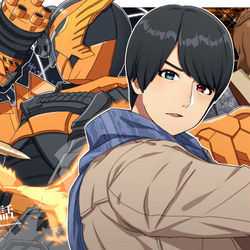 This is a pixiv picture whose title is 第3話「正義のボーダーライン」.