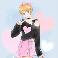 This is a pixiv picture whose title is ピンクのハート🎀.