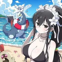 This is a pixiv picture whose title is 黒ビキニ雪不帰さん.